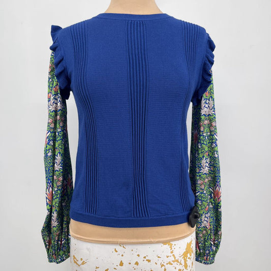 Current Air L/Floral Slv Sweater