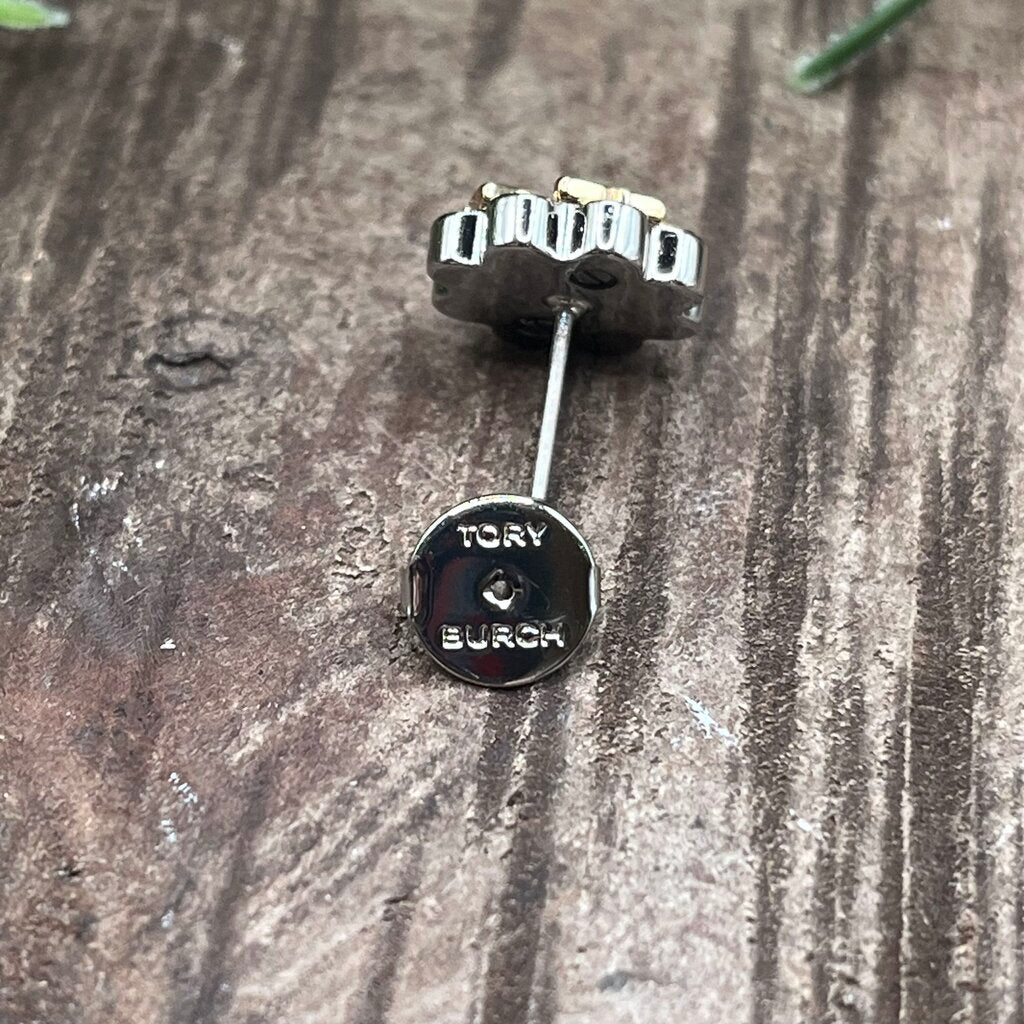 Tory Burch Logo Stud Earrings