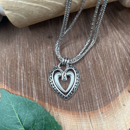Brighton Ellington Double Heart Necklace