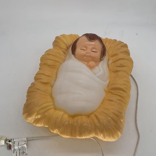 Baby Jesus w Parents Blow Mold Set