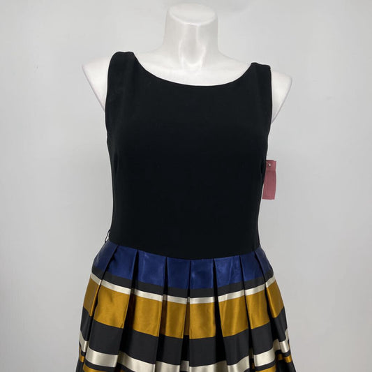 Theia Long Pleated Dress