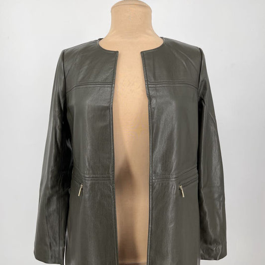 Chicos open faux leather Jacket