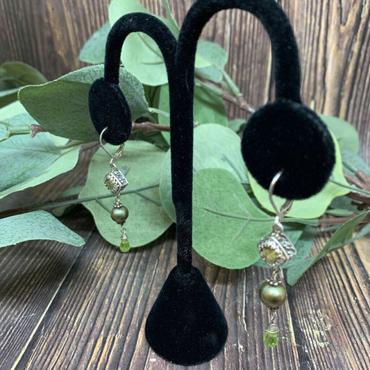 Sara Blaine Sterling, Gem, Pearl Earrings