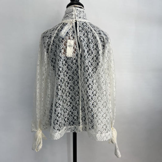 Athropologie L/s Lace Shirt