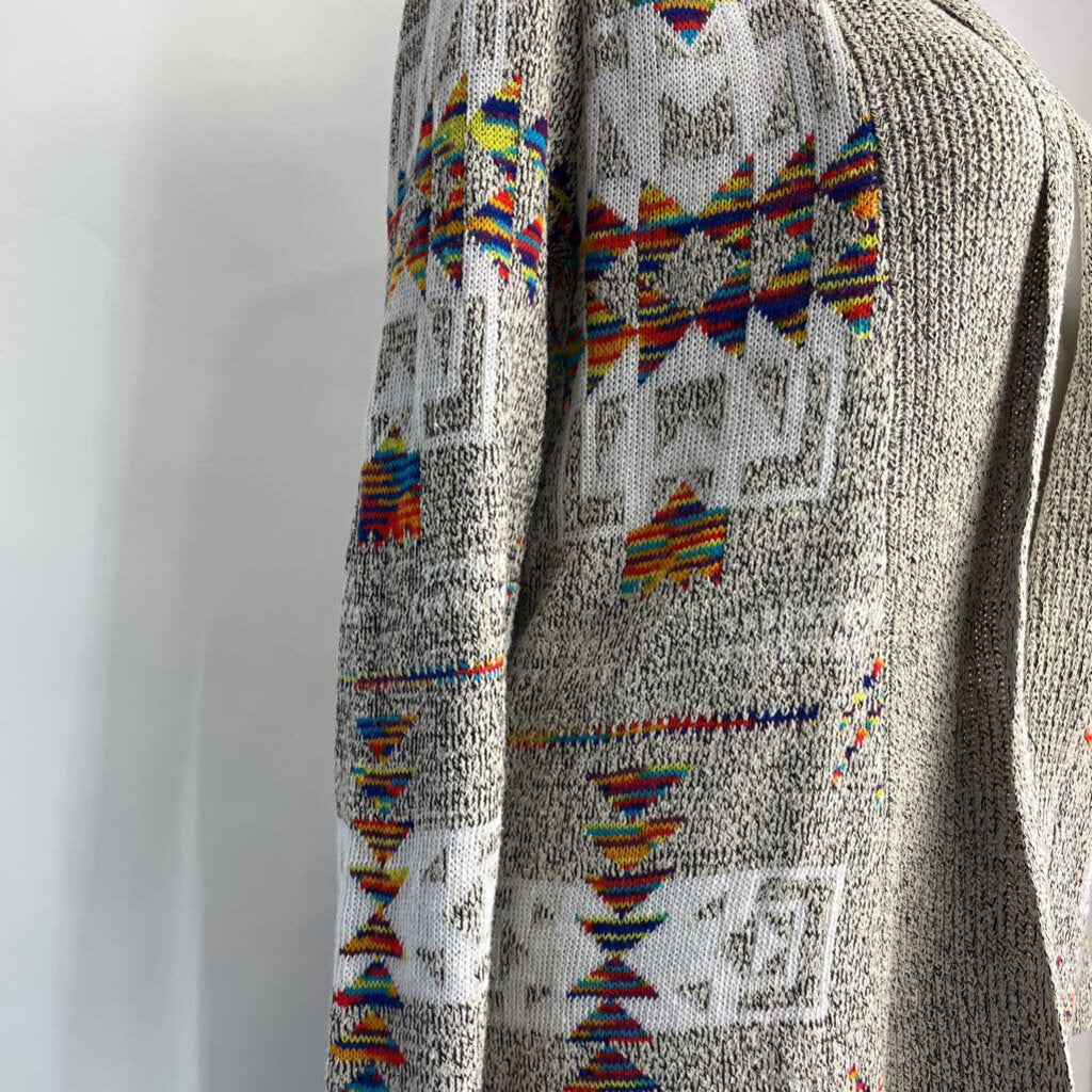 On Blue Long Aztec Cardigan