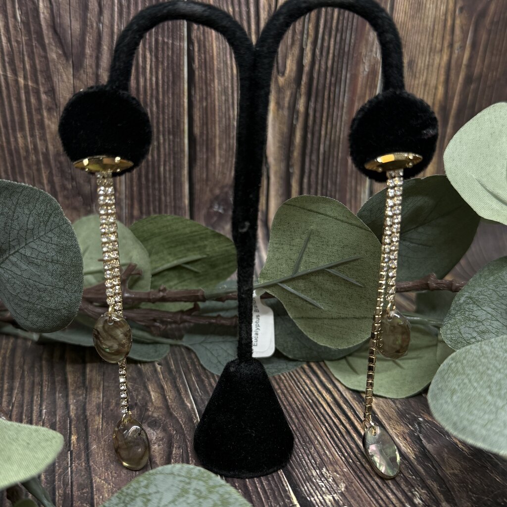 Anthropologie Rhinestone Tassel Earrings