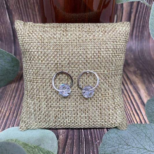 CZ Huggie Earrings
