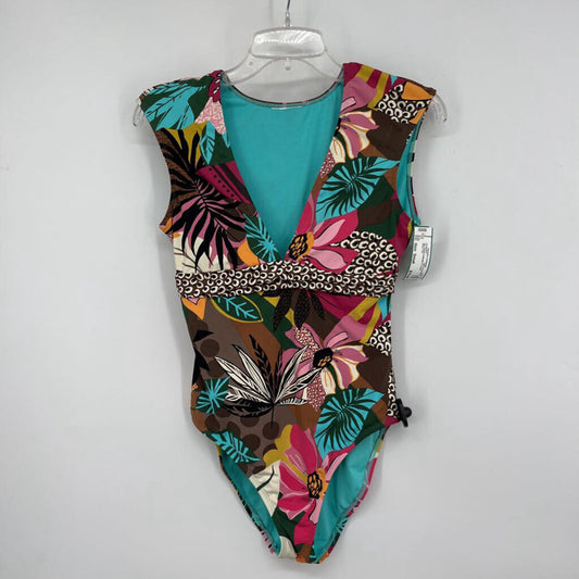 2pc Floral Swimsuit & Cover