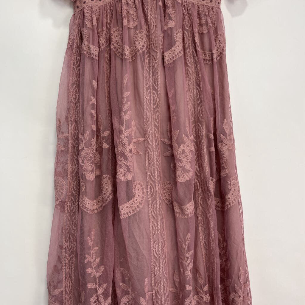 Pink Blush S/s Lace Dress