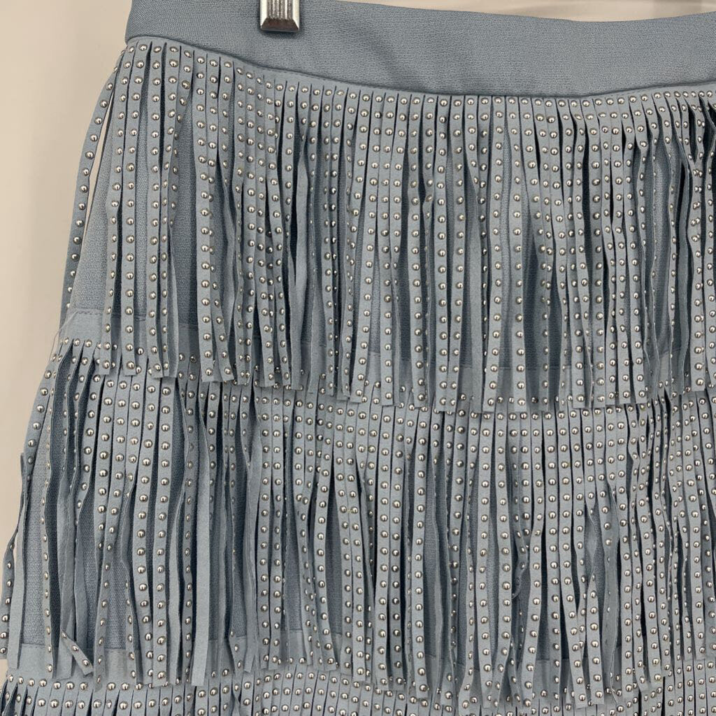Free the Roses Fringed Mini Skirt