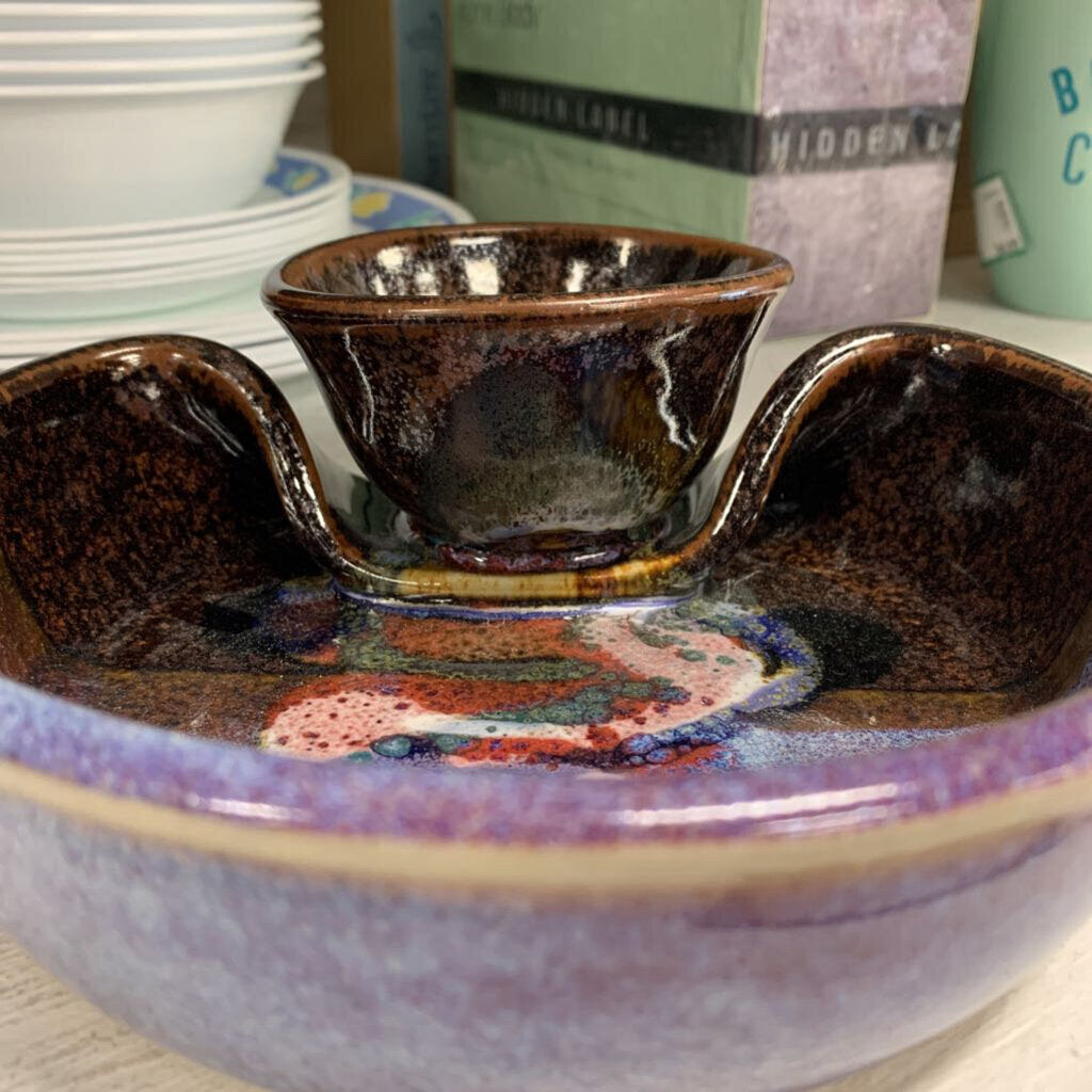 Hand Potted Personal Chip N Dip