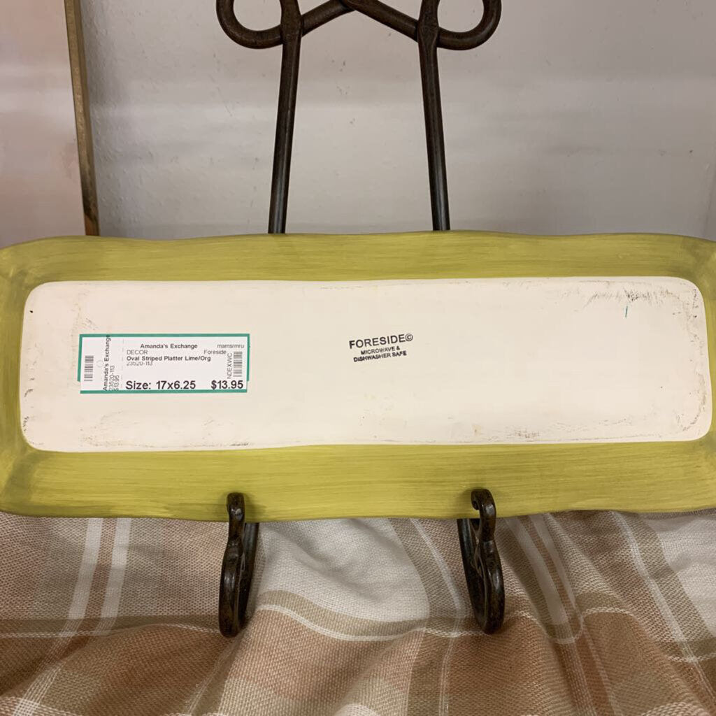 Oval Striped Platter