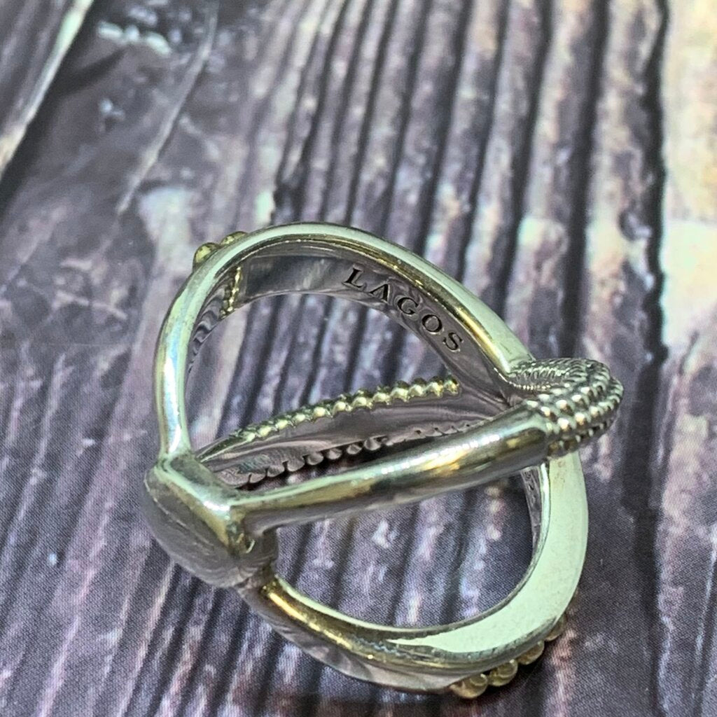 Lagos Two Tone X Ring