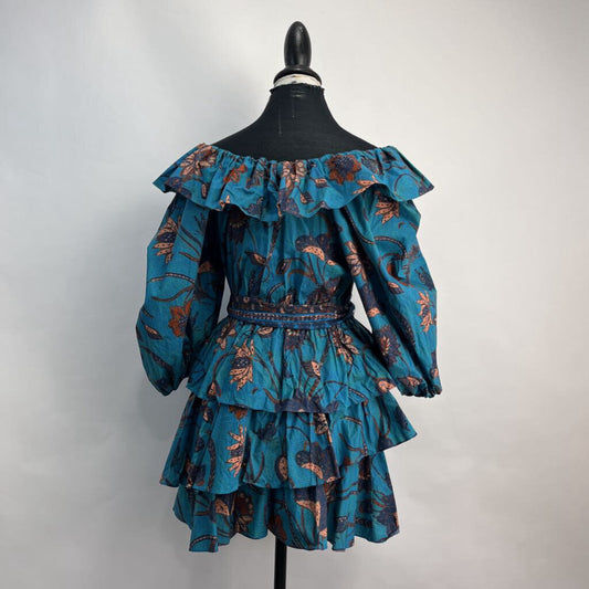 Ulla Johnson Puff Slv Floral Dress