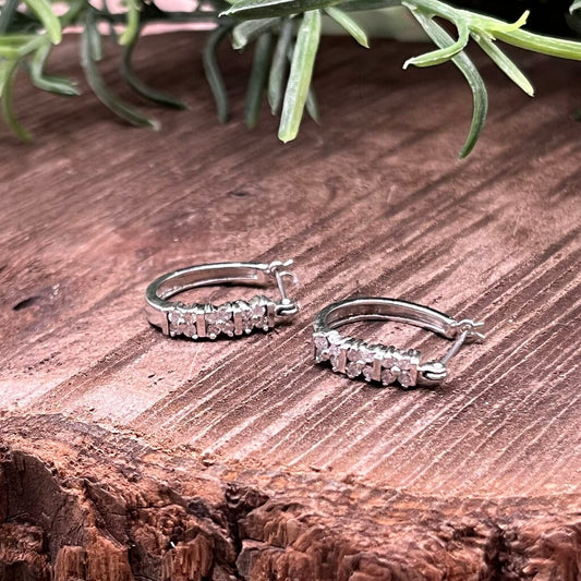 14k WG & Diamond Hoops