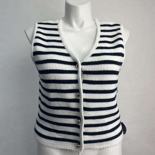 French Connection Striped Sweater Vest