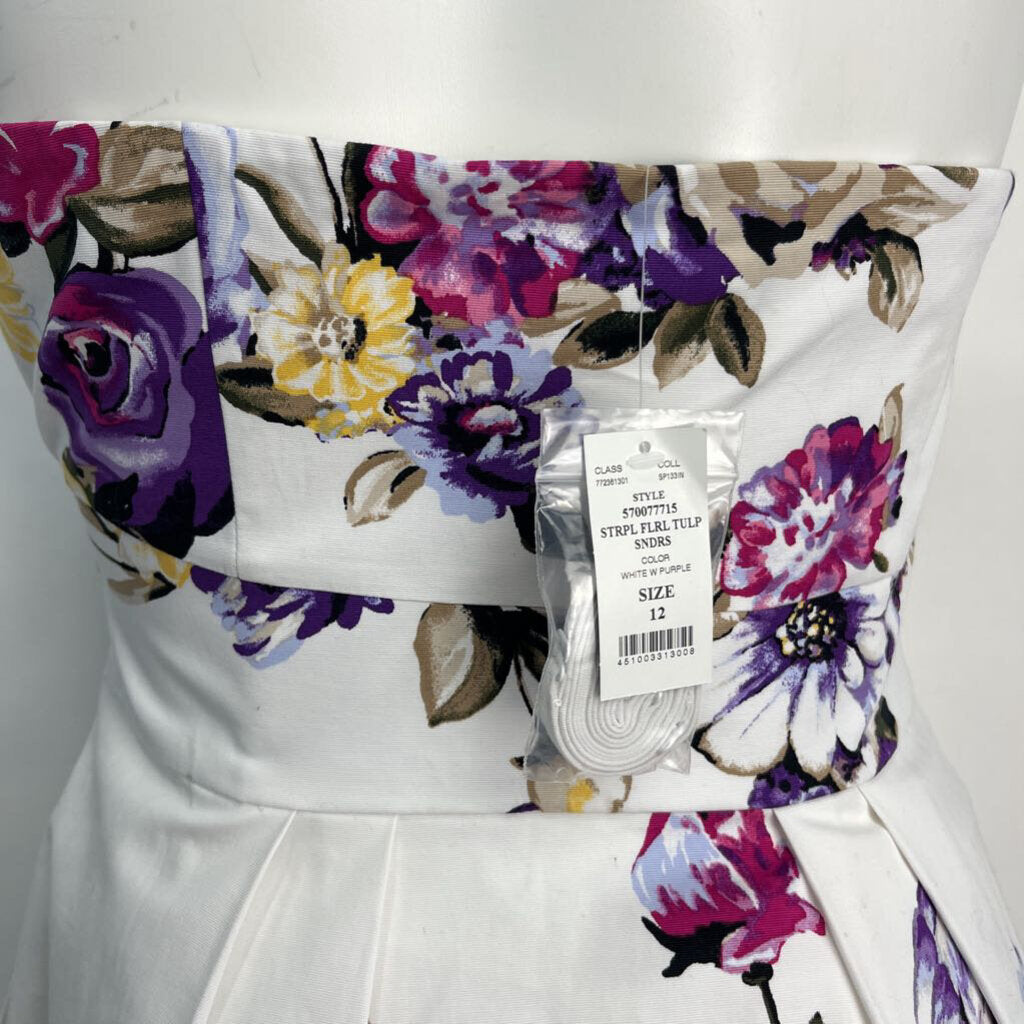 WHBM Strapless Floral Dress