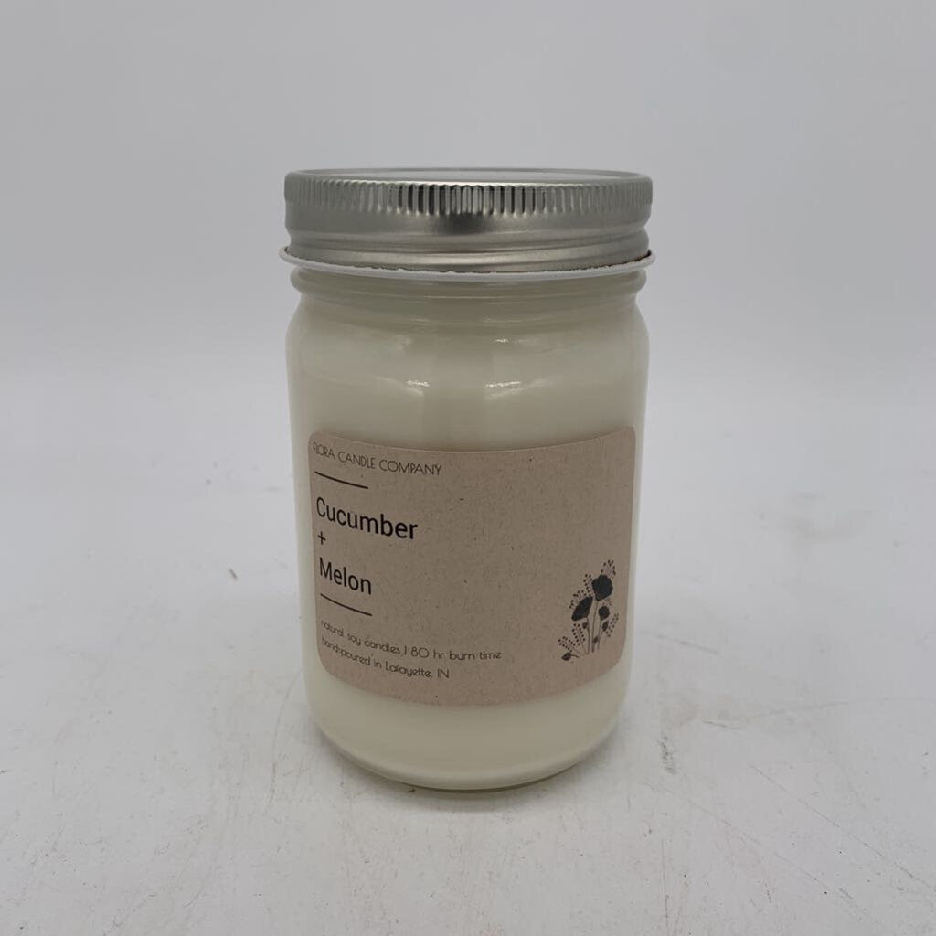 Cucumber + Melon 12oz Mason Jar Candle