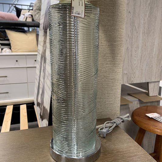Ridged Glass Lamp Base