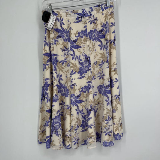 St John Floral Silk Skirt