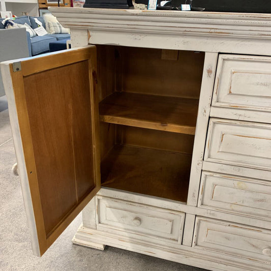 Benchcraft Whitewashed Dresser