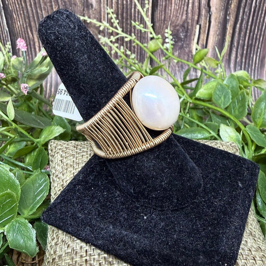 Pearl Wire Wrapped Ring