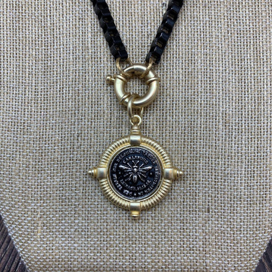Bee Coin Necklace