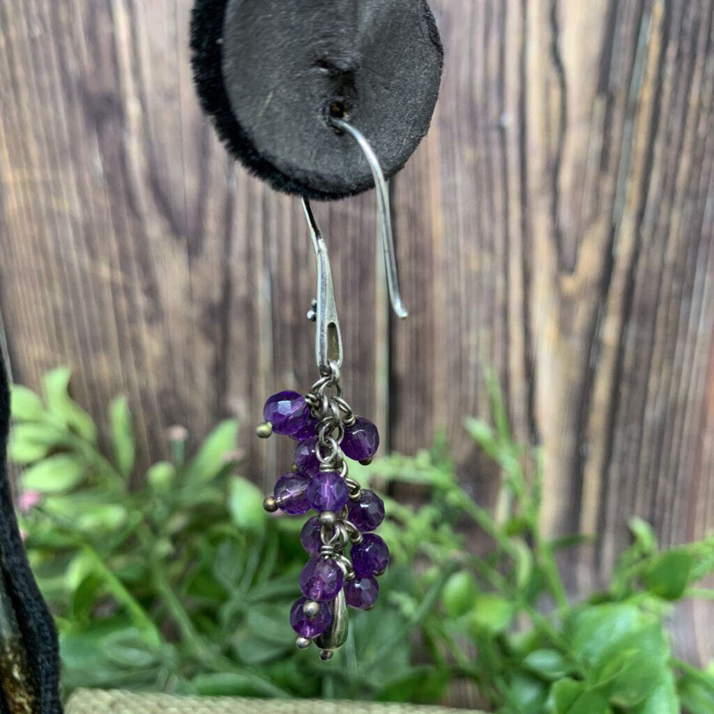 Sterling Bead Cluster Earrings