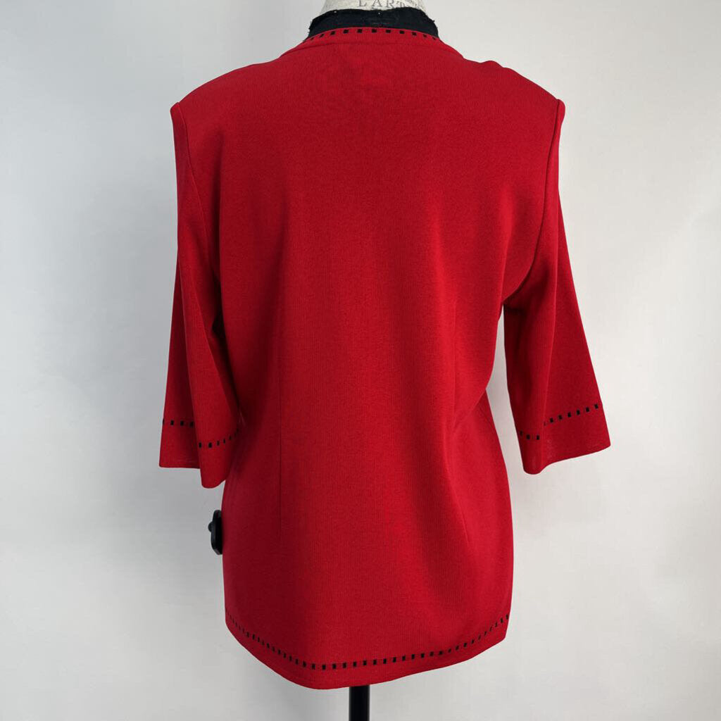 Misook Open S/s Cardigan