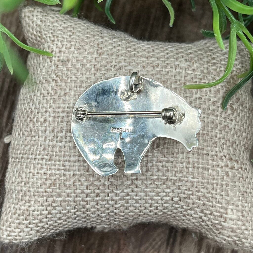 Sterling Silver Bear Pendant/Brooch
