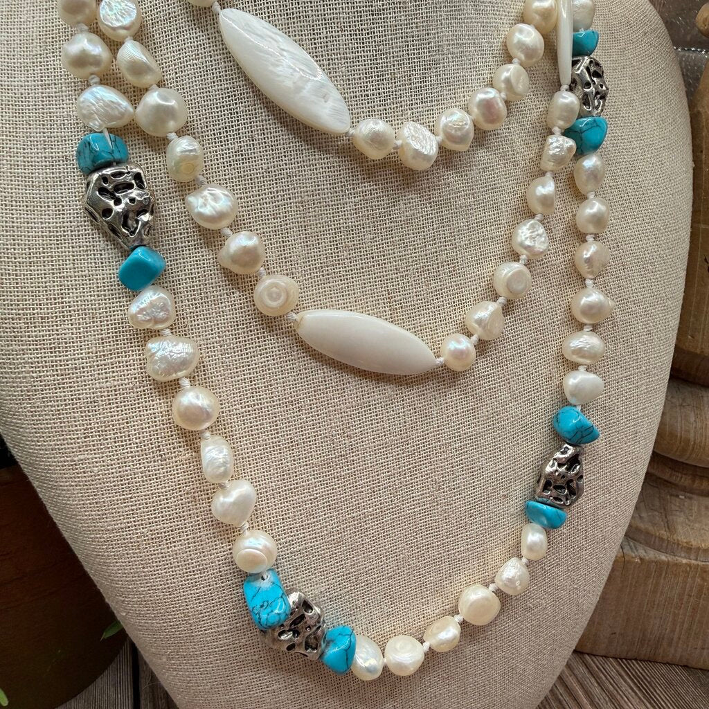 Pearl & Stone Necklace