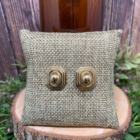 14k Octagon Earrings