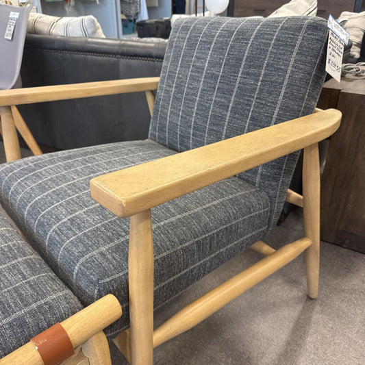 Upholstered Accent Chair w/ Ottoman