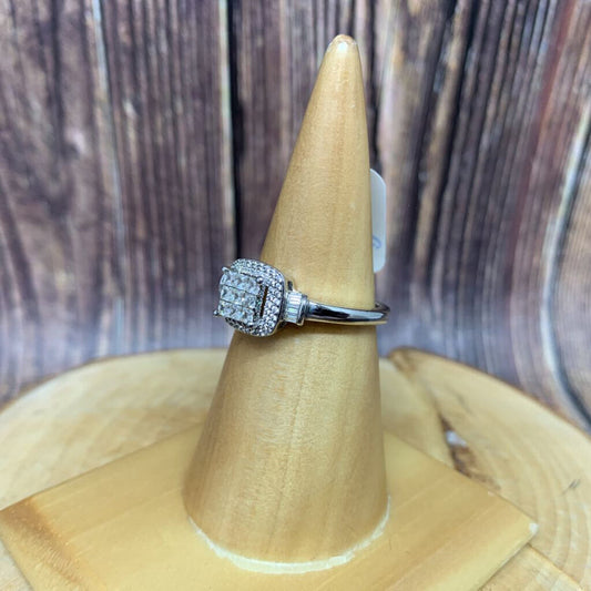 Sterling Gem Cluster Ring