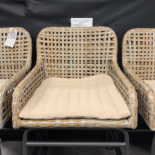 Wicker & Metal Bar Stools