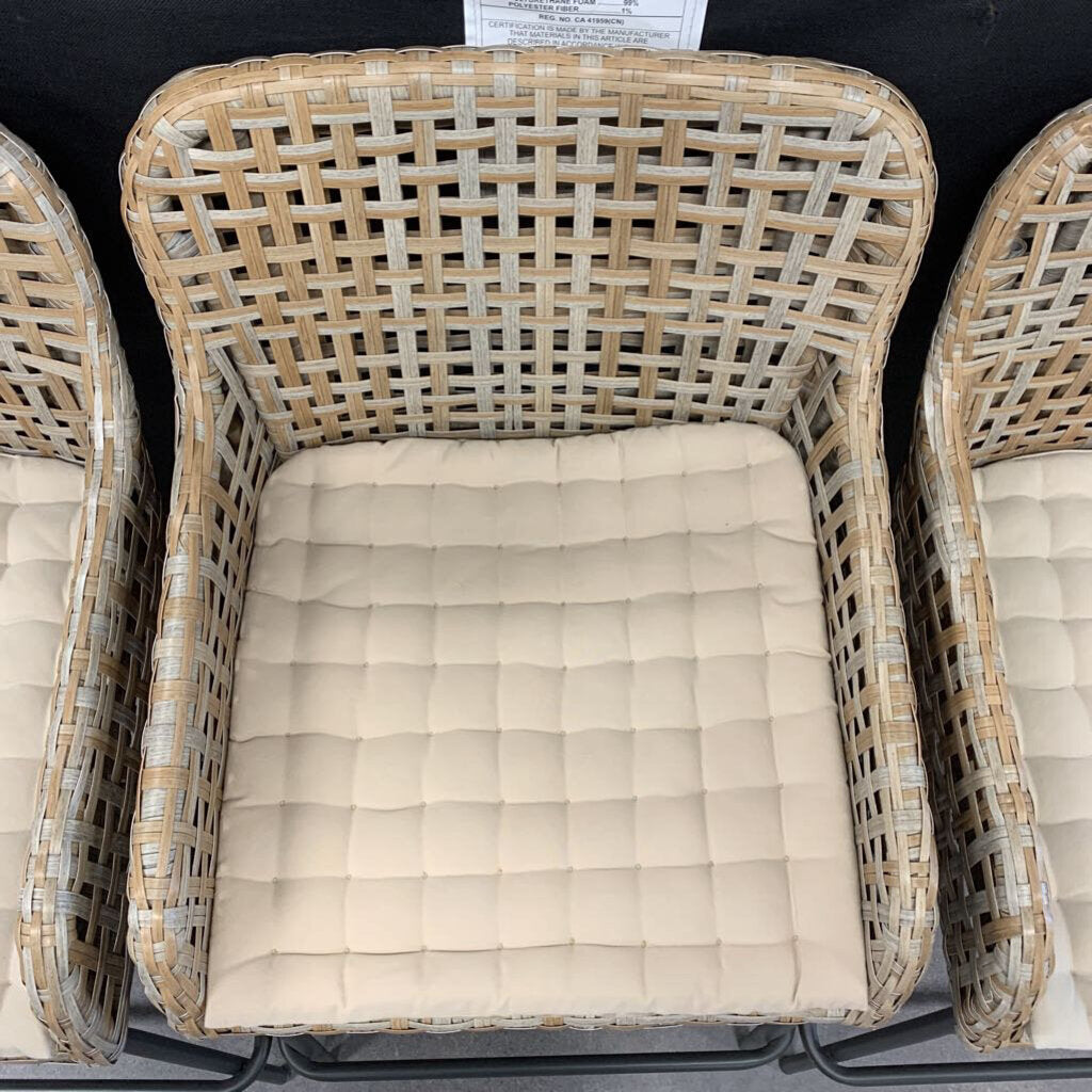 Wicker & Metal Bar Stools