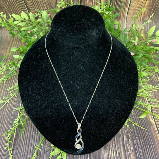 Triple Loop Diamond Pendant Necklace