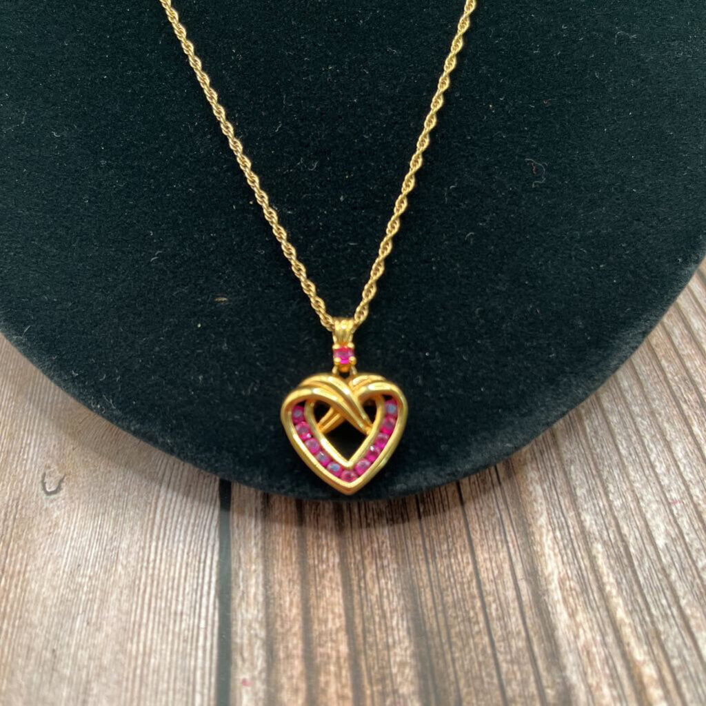 Danbury Mint Heart Pendant Necklace