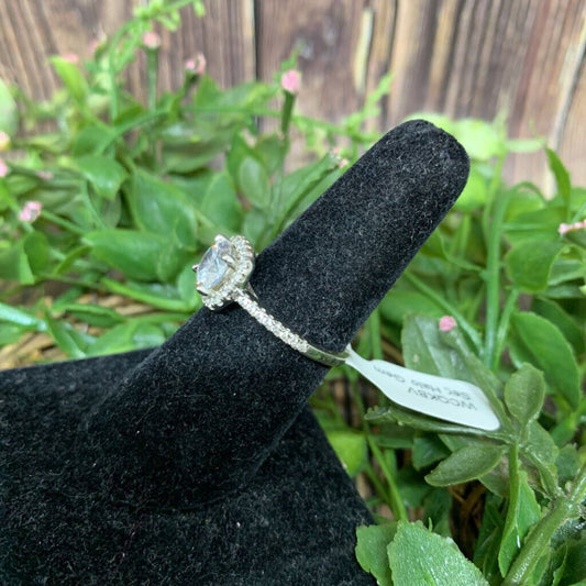 Sterling CZ Halo Ring