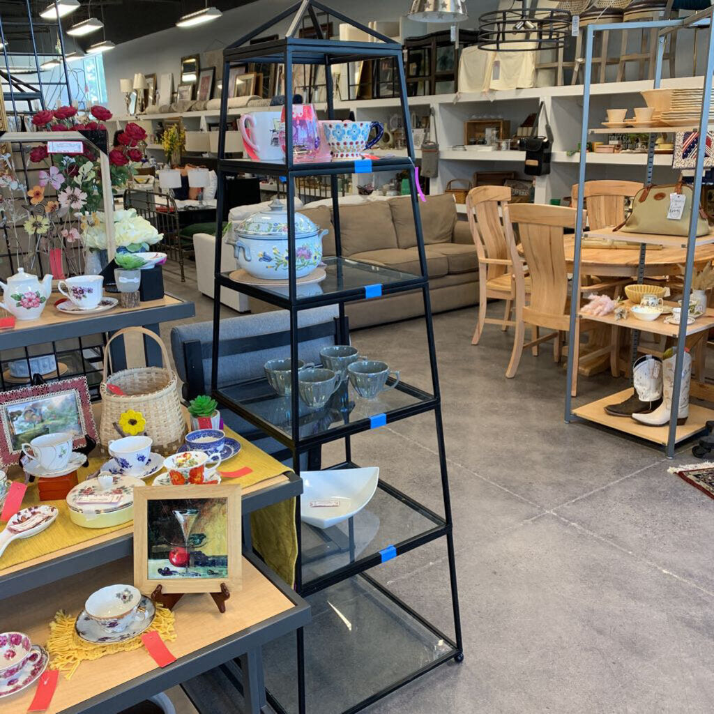 Metal & Glass Shelving Unit