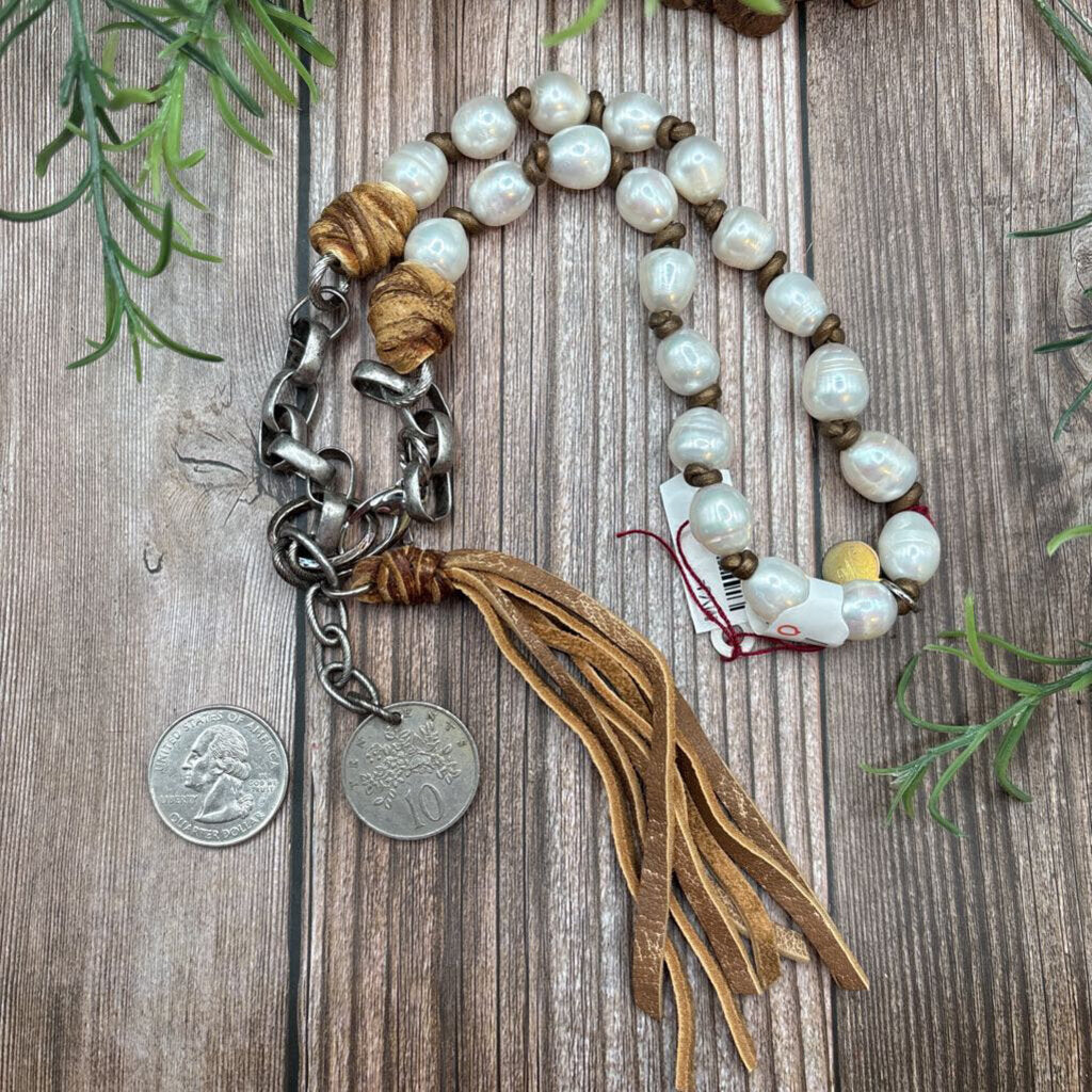 Melody Vintage Jewelry Pearl and Coin Necklace