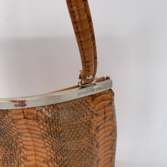 Janni Derma Snake Print Shoulder Bag