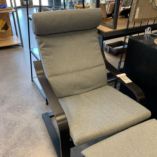 Wood Frame Rocker with Ottoman