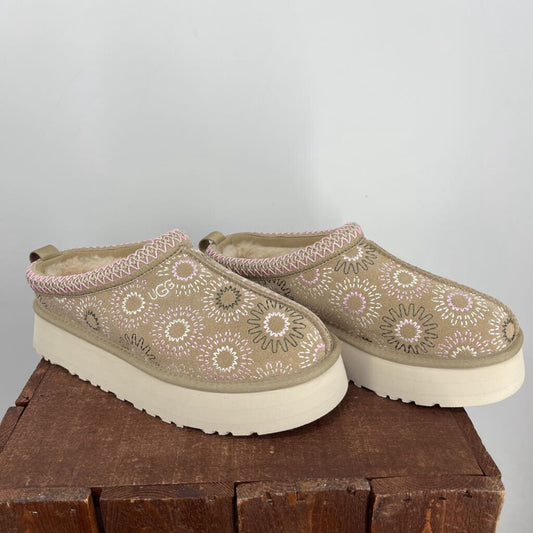 Ugg Embroidered Suede Slippers