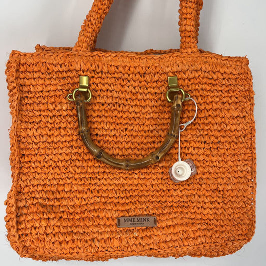 MME.MINK Raffia Satchel AS IS