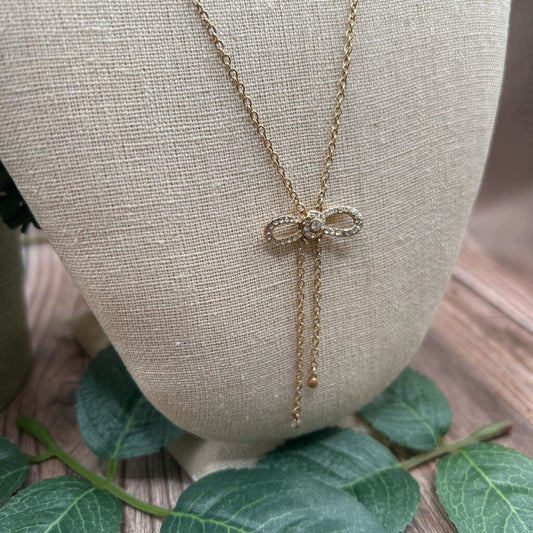 Kate Spade Pave Bow Necklace