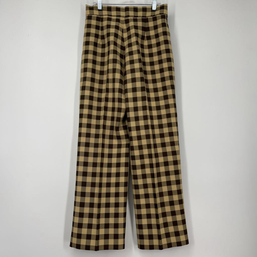 Plaid Wide Leg Pants