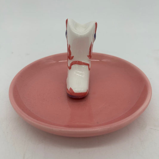 Ceramic Cowboy Boot Ring Dish