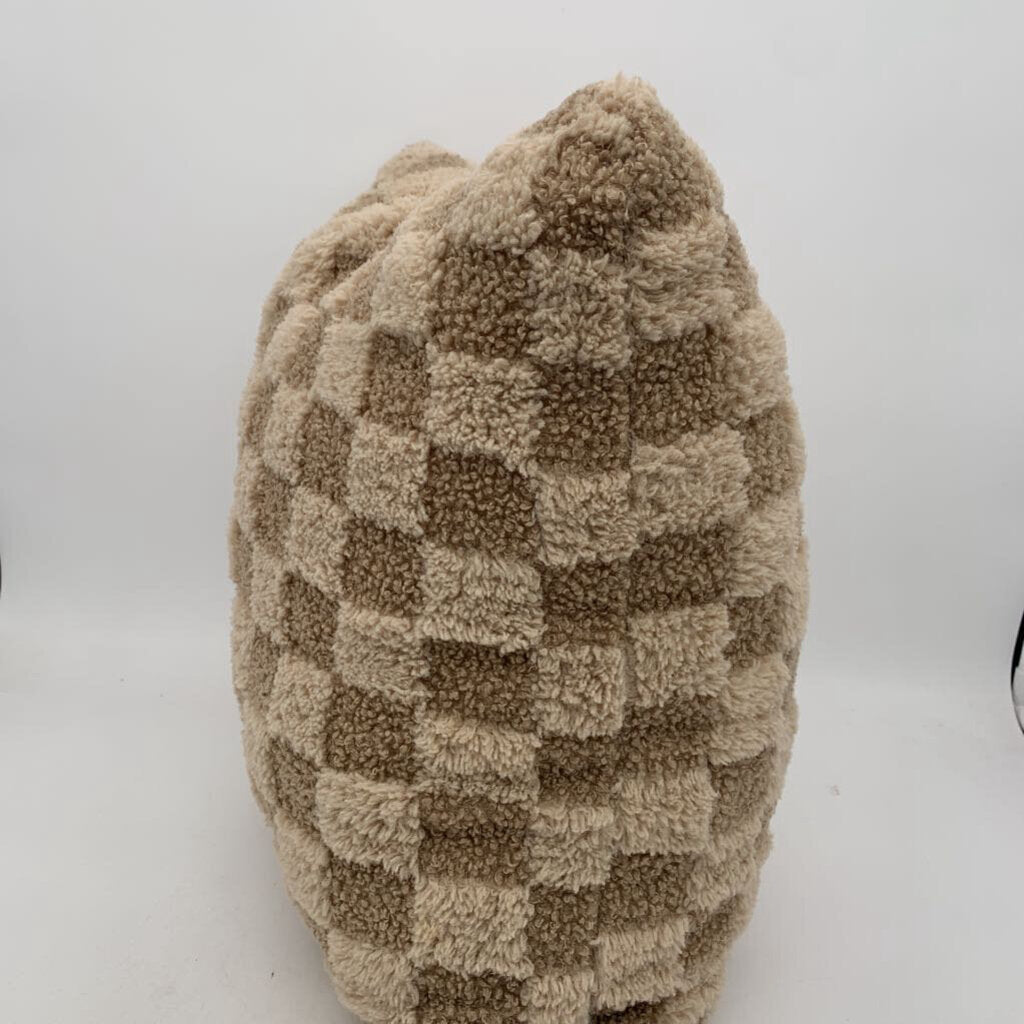Fuzzy Checkered Pillow