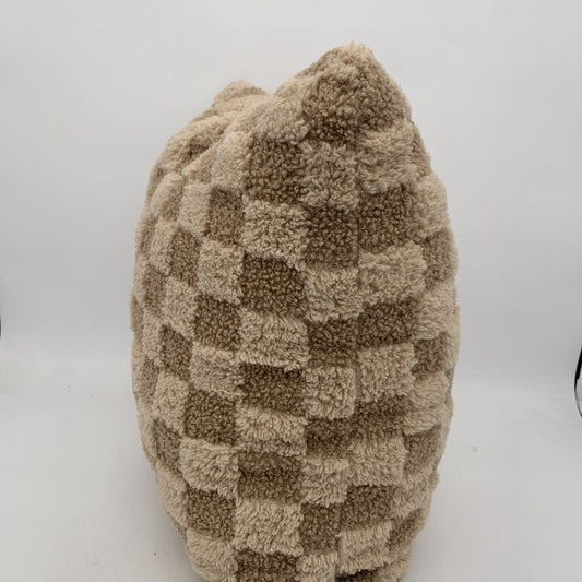 Fuzzy Checkered Pillow